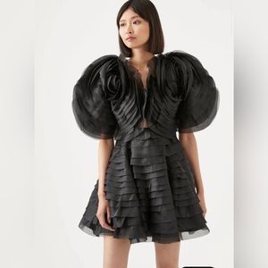 NWT Aje Amour Ruffle Mini Dress